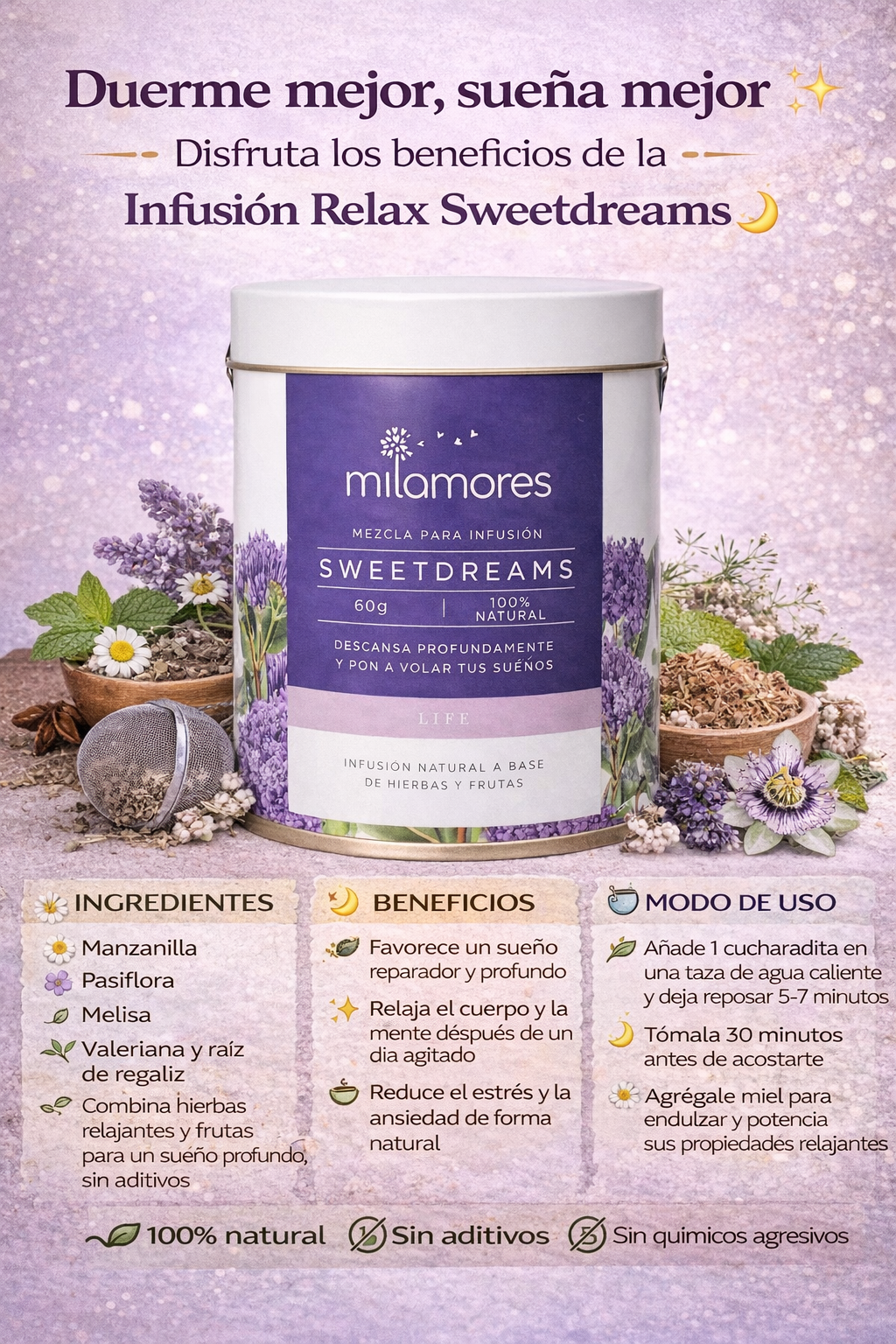 Mezcla Para Infusiones SweetDreams - Milamores x60g