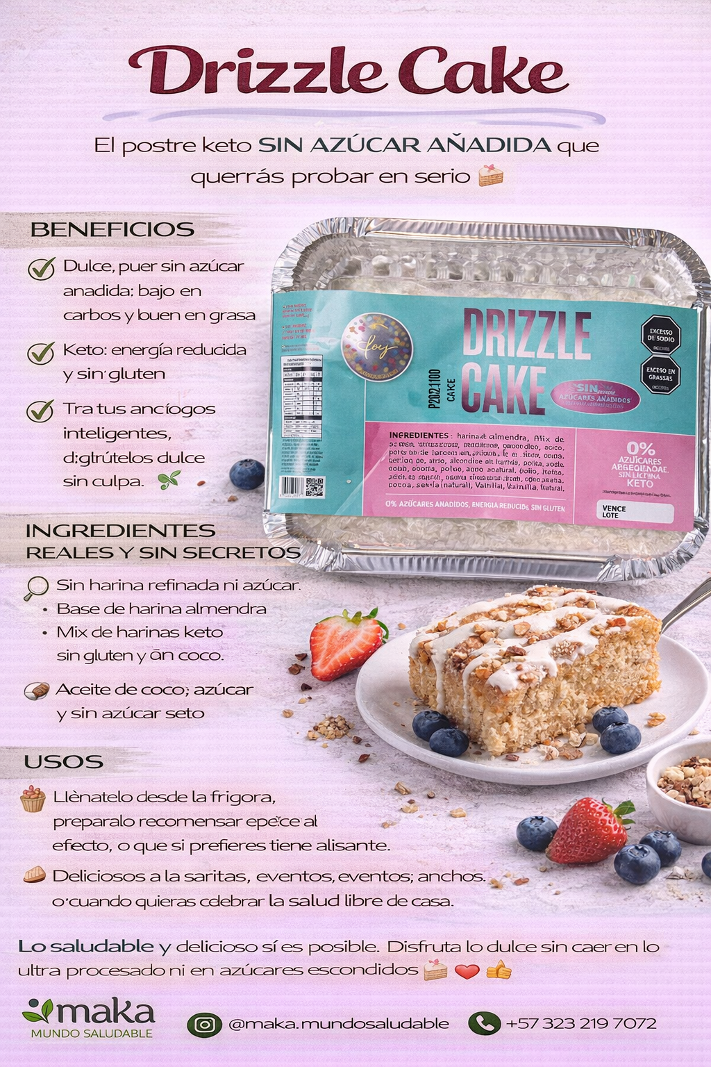 Drizzle Cake Milk Powder - Mias