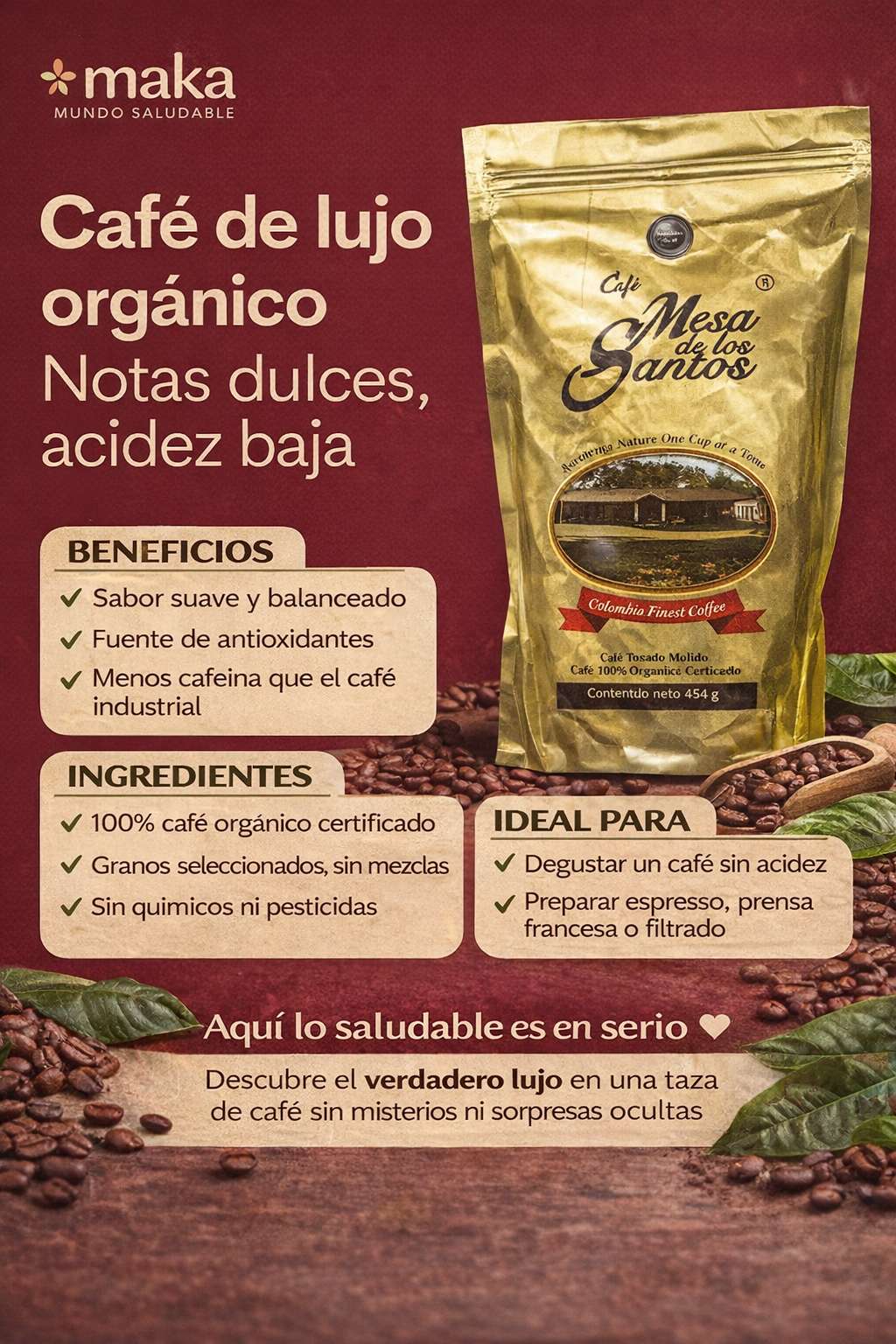 Café Tesoro Clásico (Molido) - Mesa de los Santos x454g