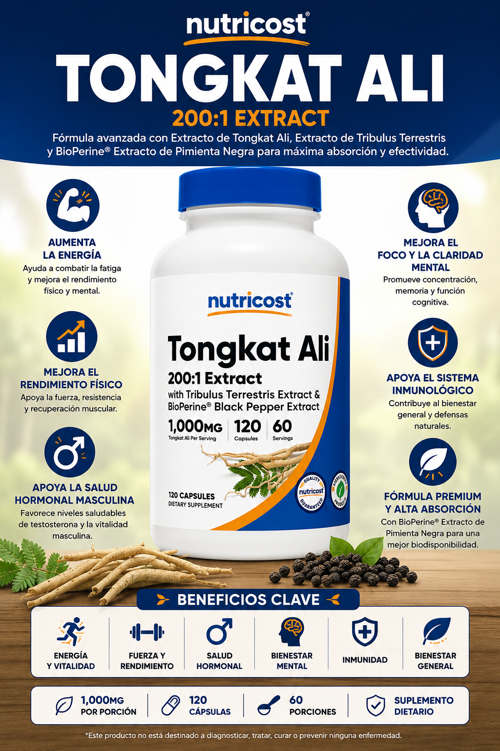 Tongkat Ali - Nutricost x120caps