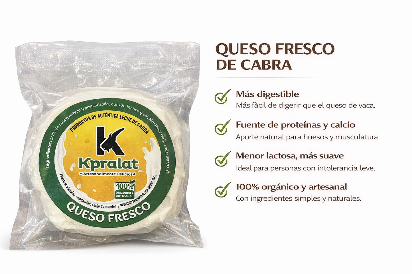 Queso de Cabra Fresco - Kpralat