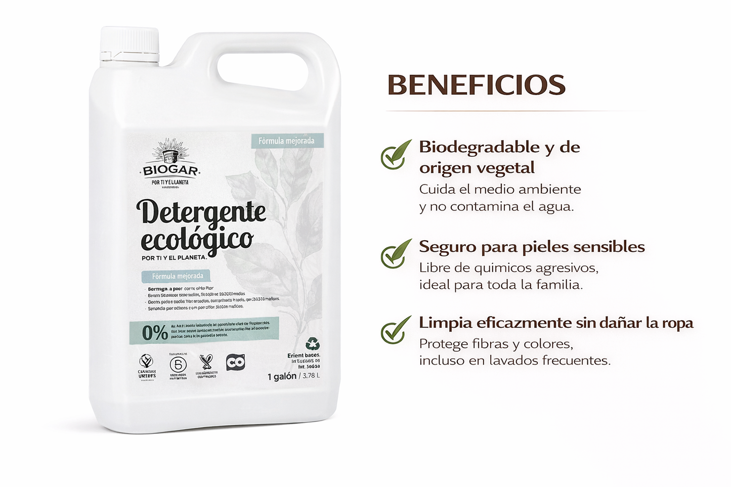 Detergente Ecológico - Biogar Galón