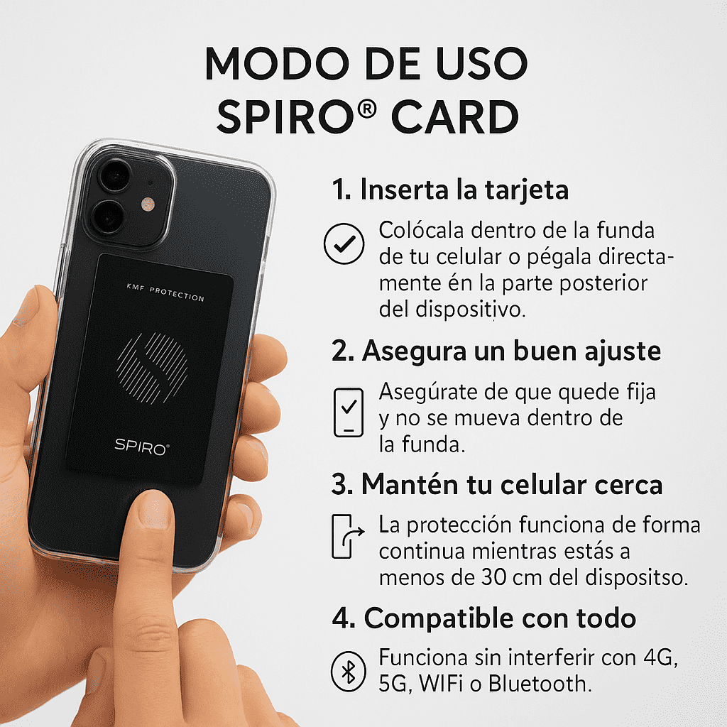 Spiro® Card - Noxtak Filtro Electromagnetico Para Telefonos Moviles