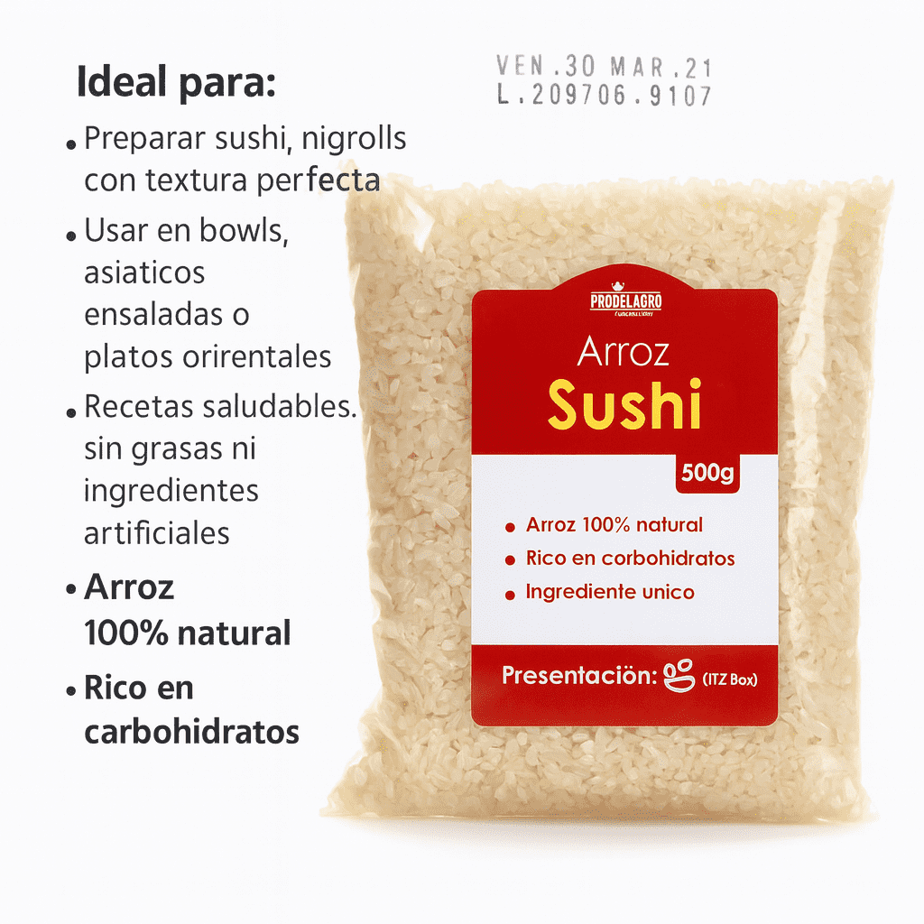Arroz Sushi - Prodelagro x500g