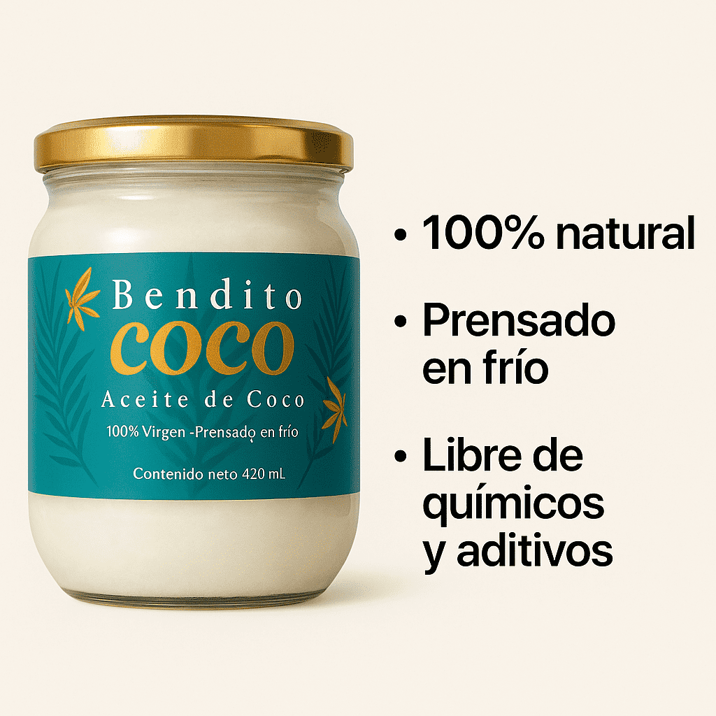 Aceite De Coco Virgen Convencional - Bendito Coco