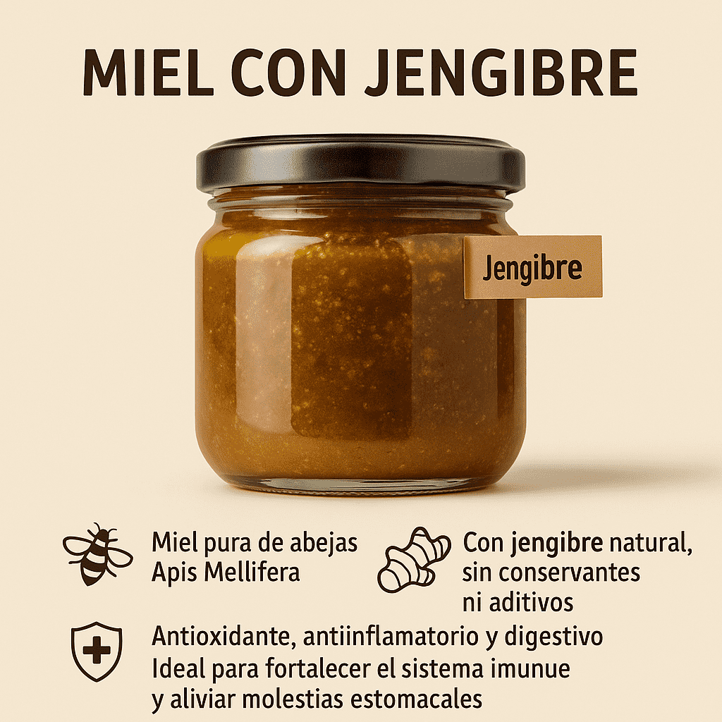 Miel De abejas Con Jengibre - Ingeabejas x280gr
