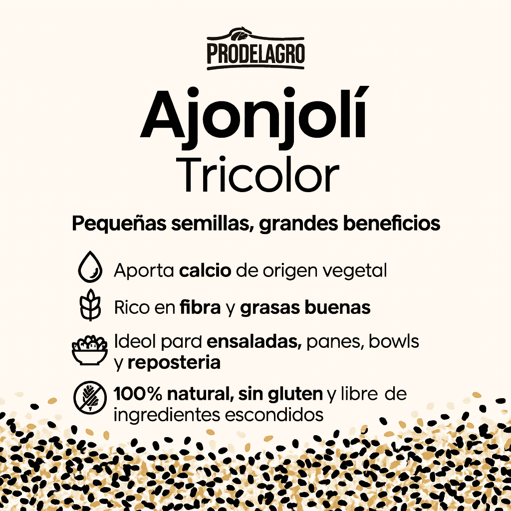 Semillas De Ajonjolí Multicolor - Prodelagro x500g