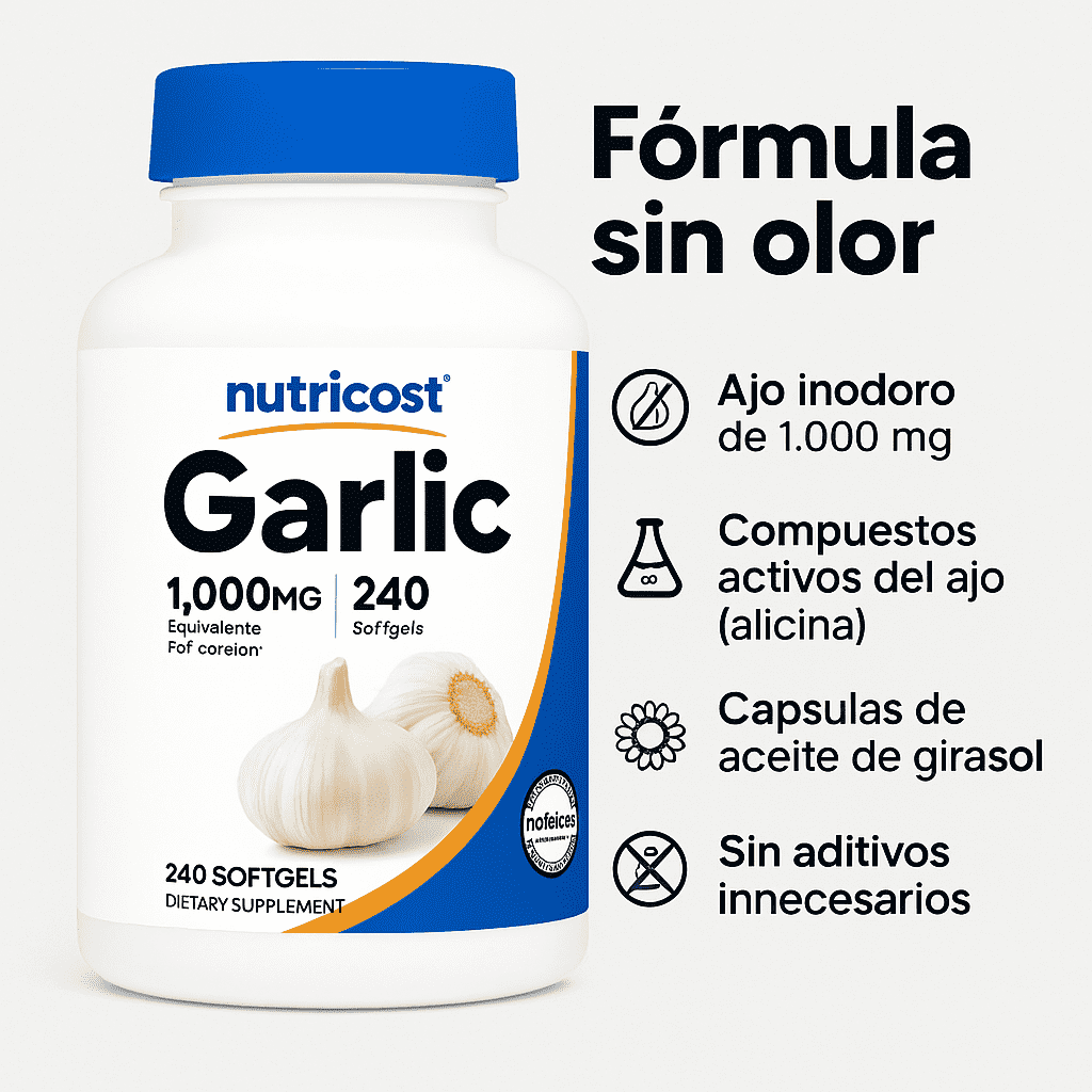 Garlic - Nutricost (Ajo en Capsulas) x240caps