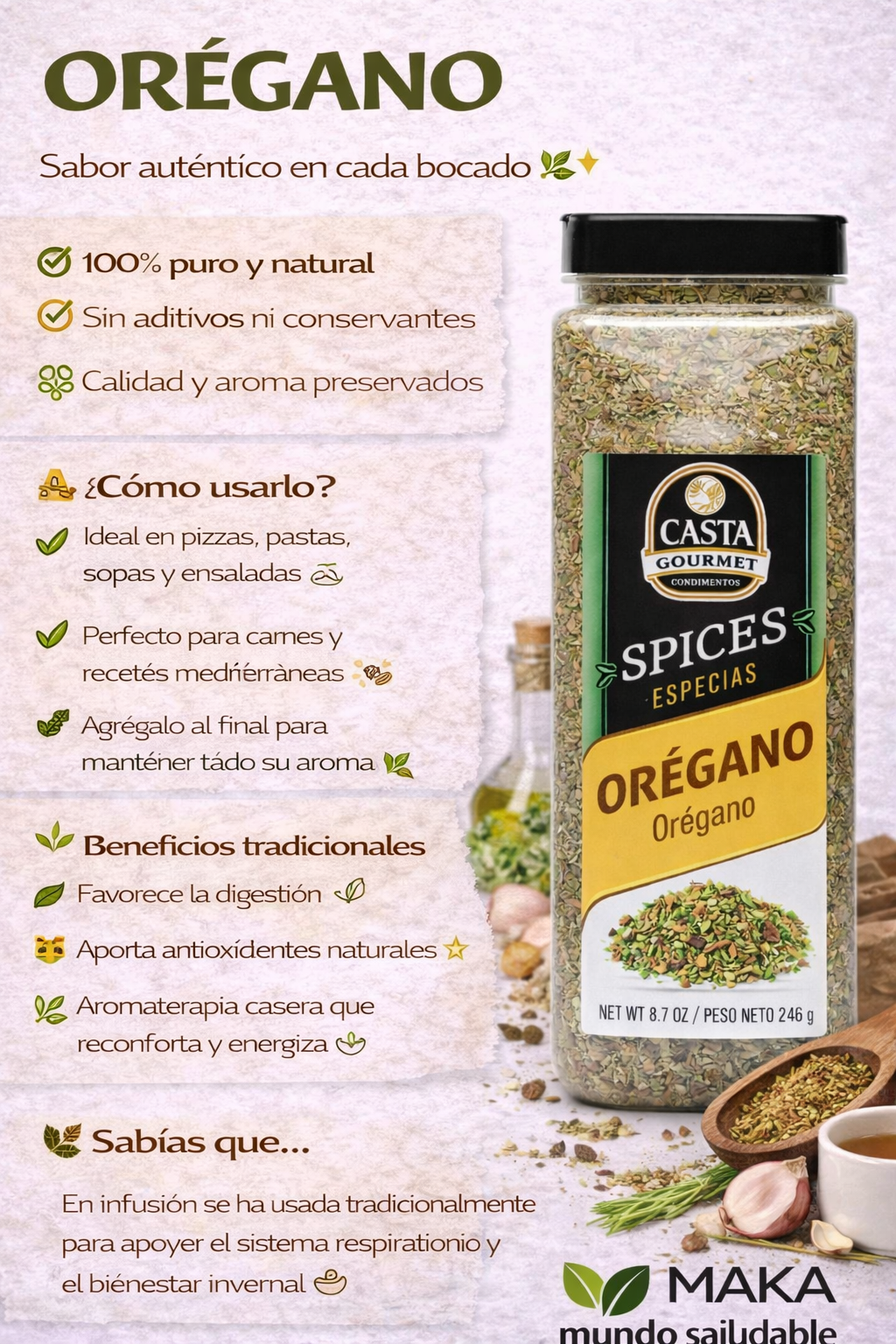 Orégano - Casta Gourmet x246g