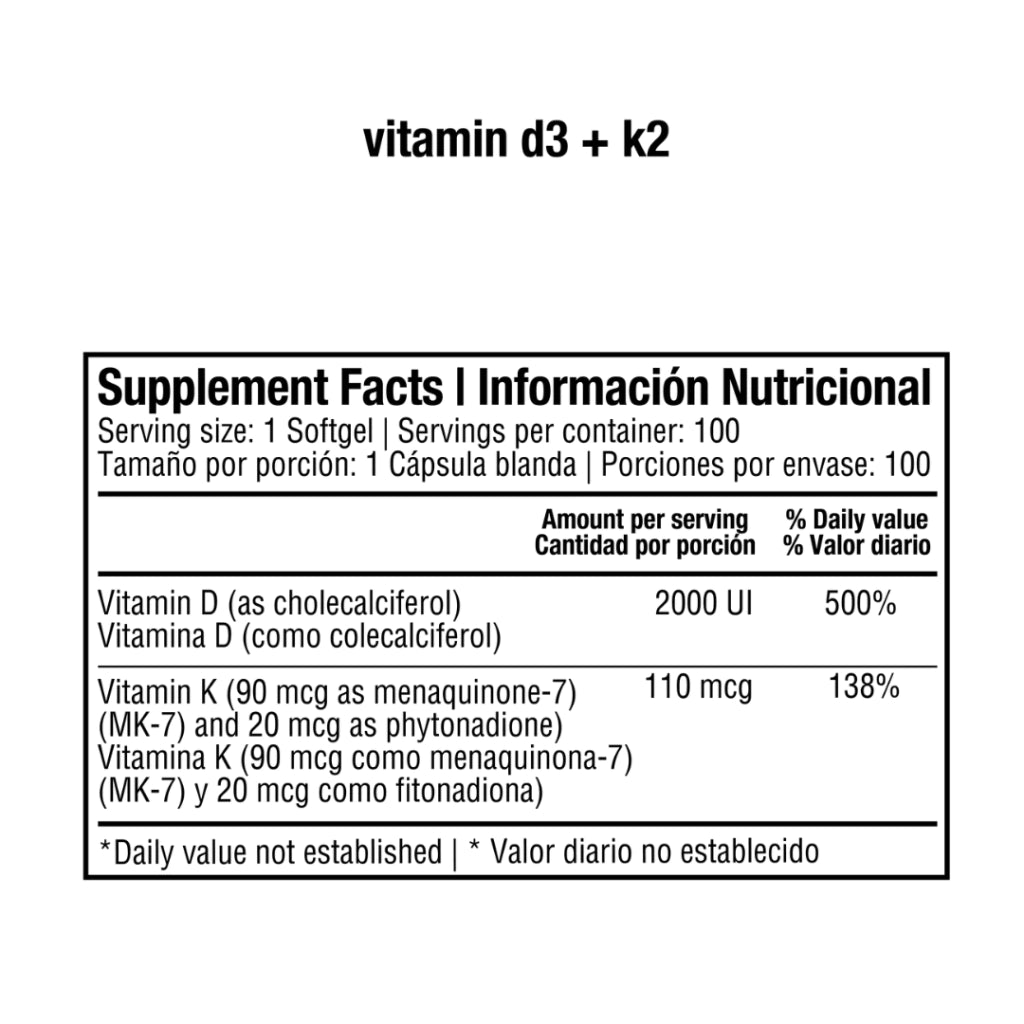 Vitamina D3+K2 - Nutrivita x100caps