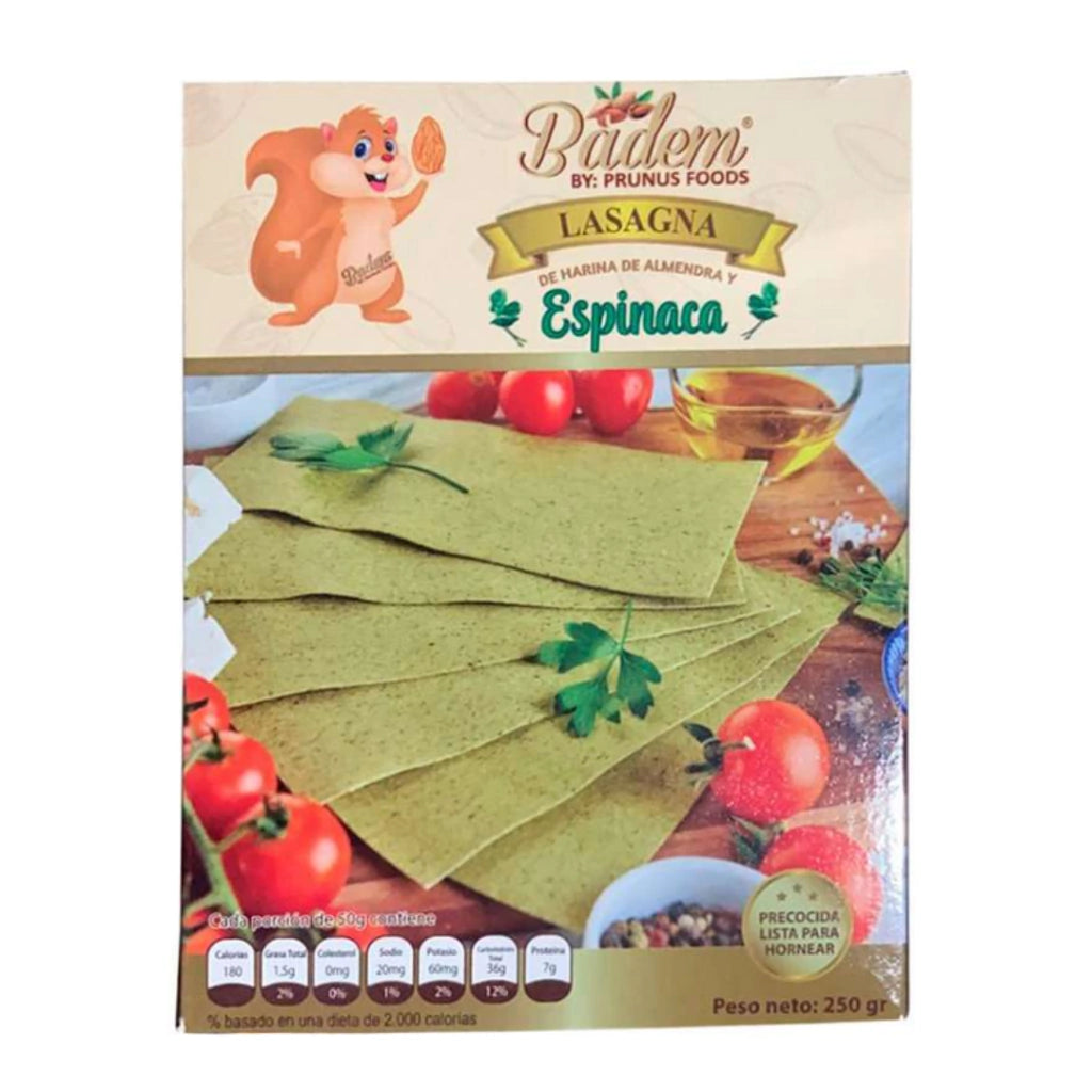 Pasta Lasagna con Espinaca - Badem x250g