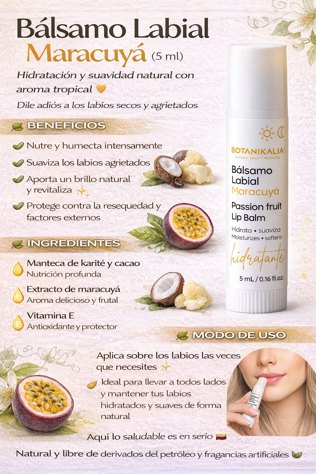 Bálsamo Labial Hidratante  - Botanikalia x5ml