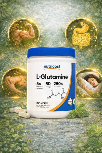 L-Glutamina en polvo - Nutricost x250g