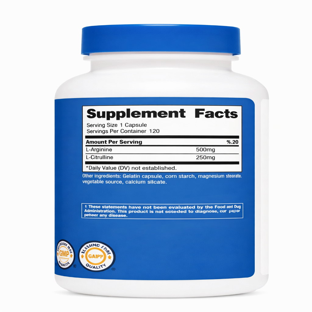 L-Arginina L-Citrulina Complex - Nutricost x240caps