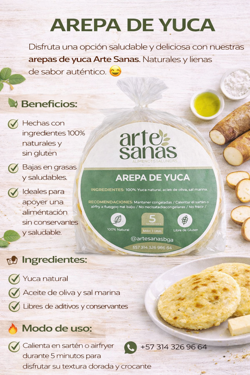 Arepa De Yuca - Artesanas x5unid