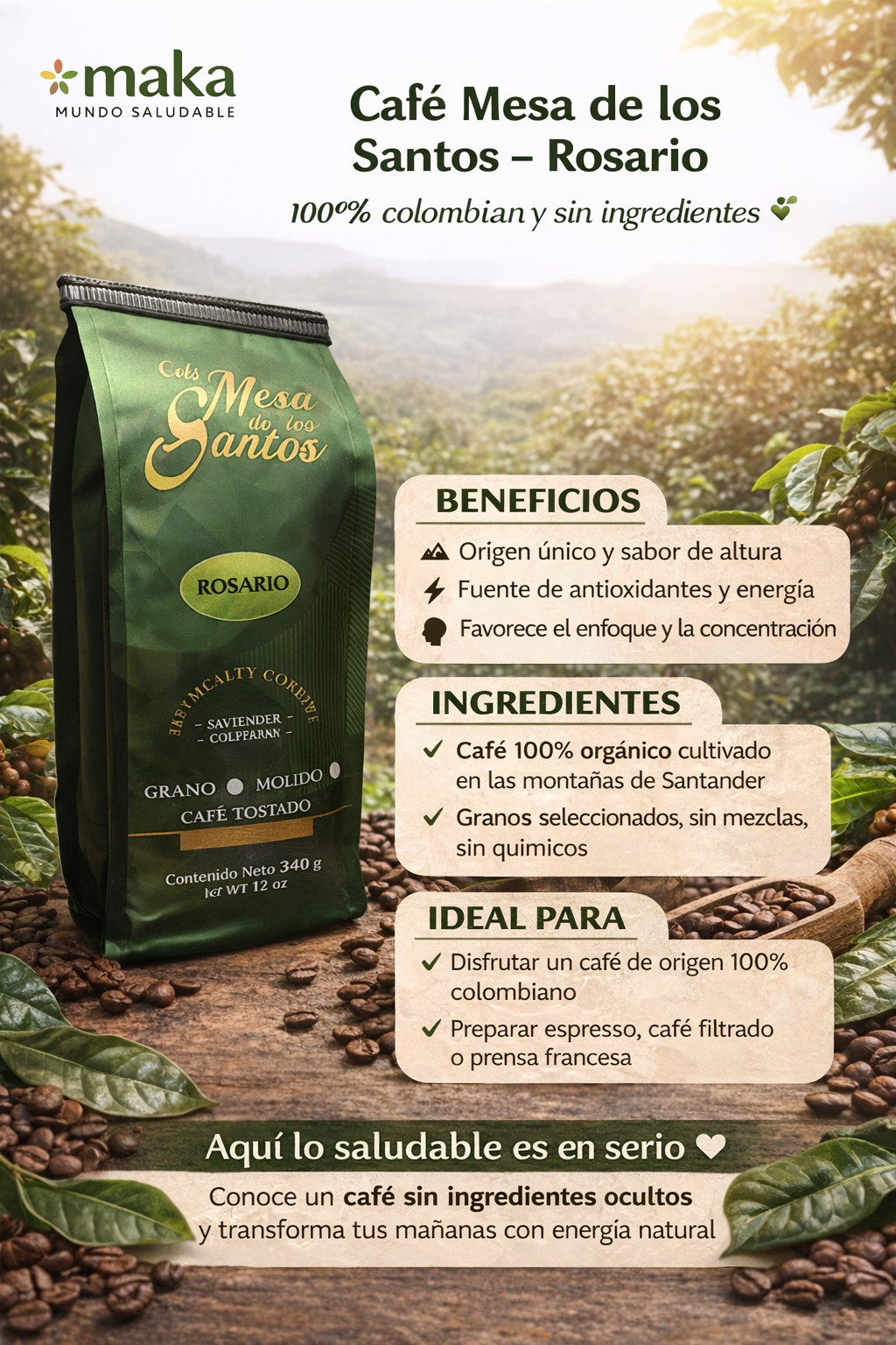Café Rosario Molido - Mesa de los Santos x340g