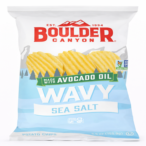 Papas Onduladas con Sal Marina - Boulder Canyon x5,5 onzas