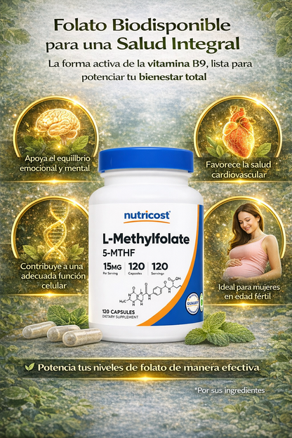 L-Methylfolate - Nutricost x120caps