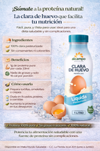 Clara de Huevos Pasteurizada - Al Campo x1000ml