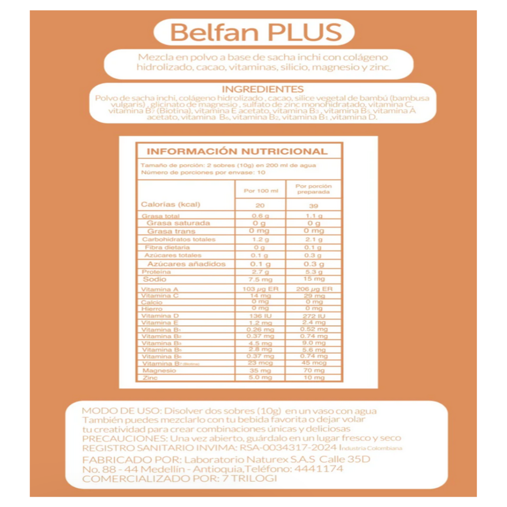 Colágeno Hidrolizado- Belfan x20Sachets