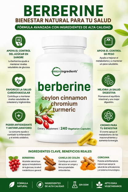 Berberina & Canela 240 caps MicroIngredientes