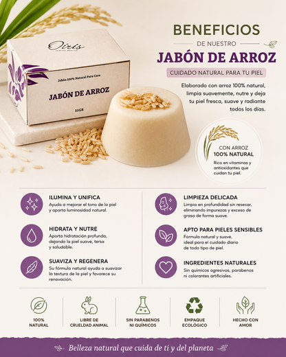 Jabon Facial de Arroz - OIRIS (NATIU)