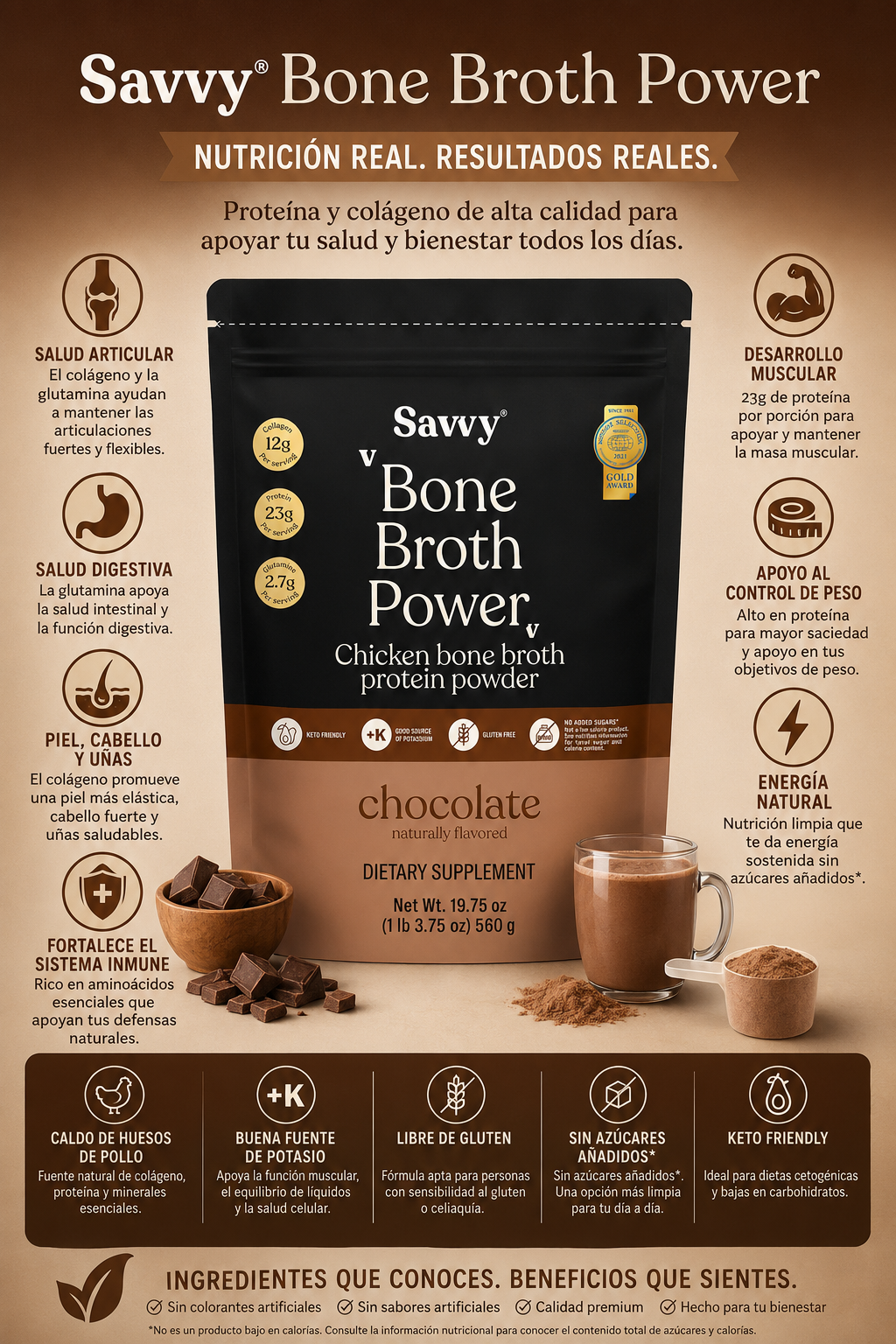 Bone Broth Power - Savvy 560gr