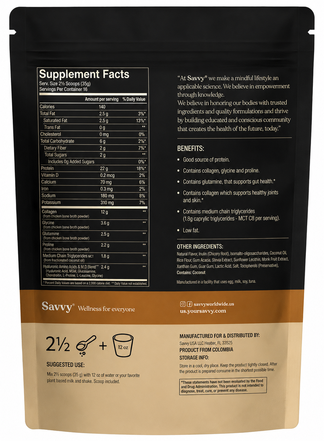 Bone Broth Power - Savvy 560gr