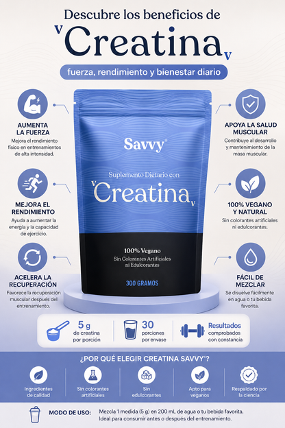 Creatina monohidratada - Savvy x300gr