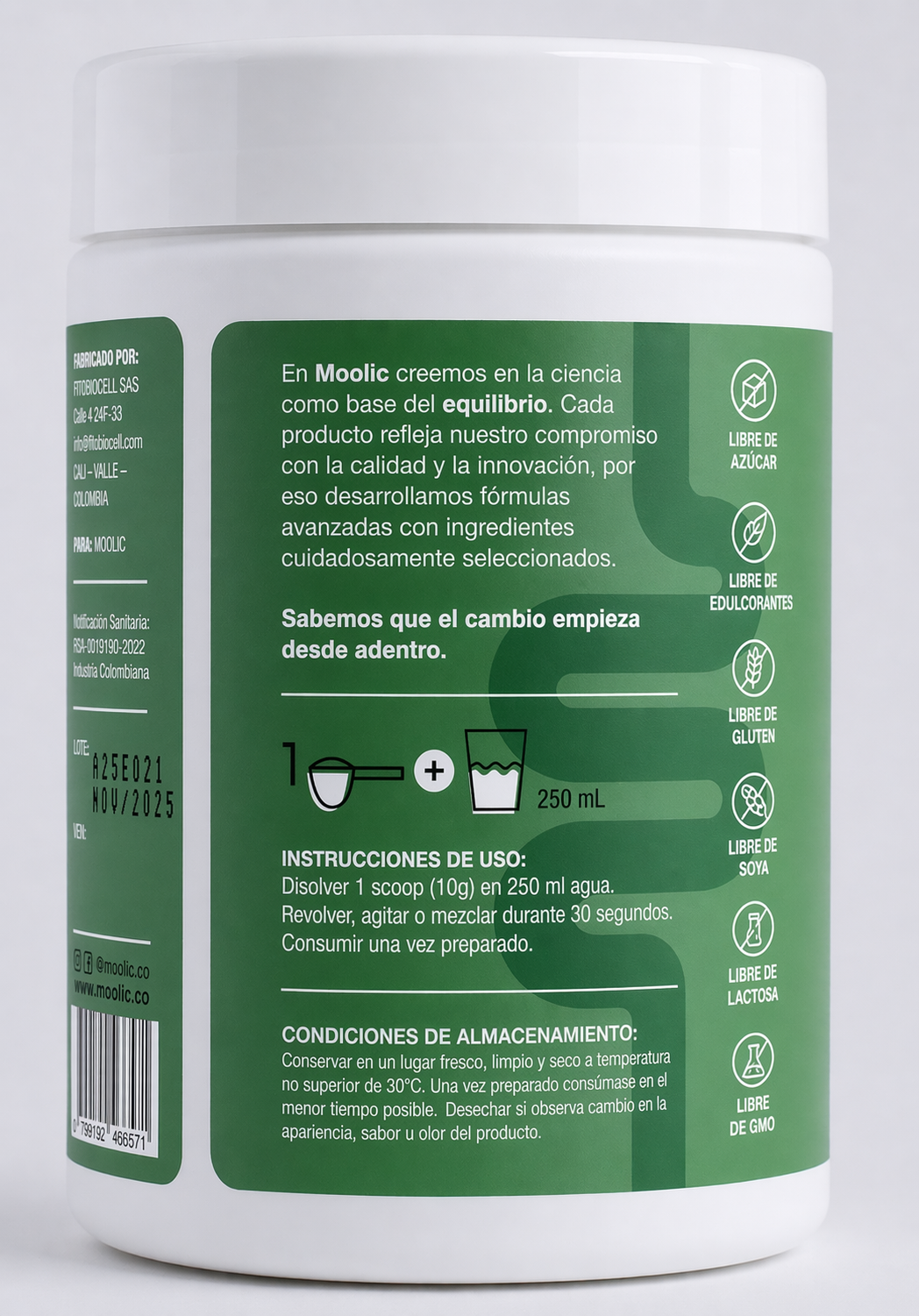 Fibra en Polvo Natural con Prebióticos - Daily D-Gest
