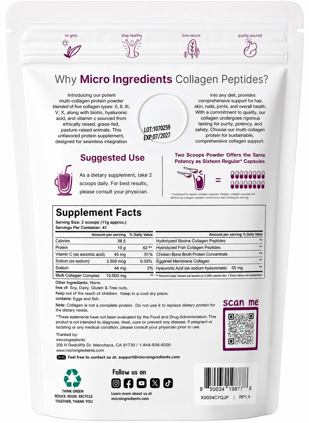 Multi Colageno con peptidos - Micro Ingredients