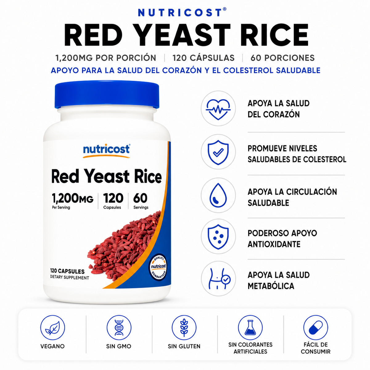 Red Yeast Rice Nutricost - 120caps