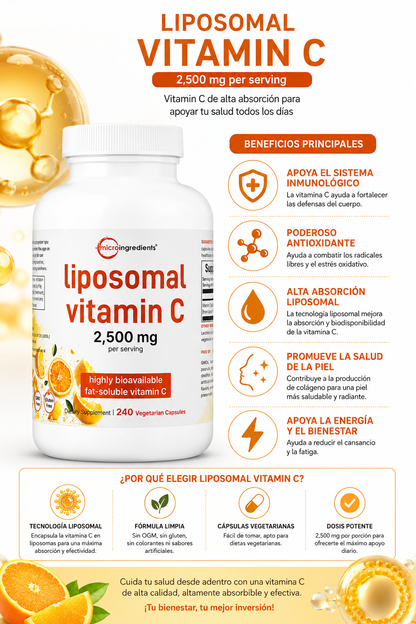 Vitamina C Liposomal - MicroIngrdients x240caps