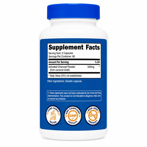 Activated Charcoal Nutricost - 120caps