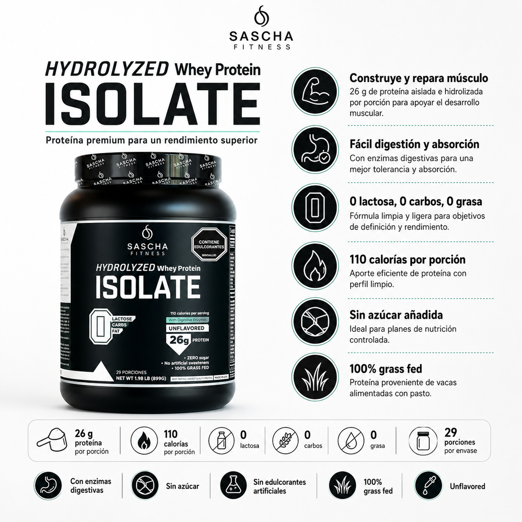 Proteína Isolate Sascha Fitness - 2.11 LB