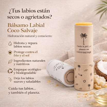 Bálsamo de Labios - Coco Salvaje x10g