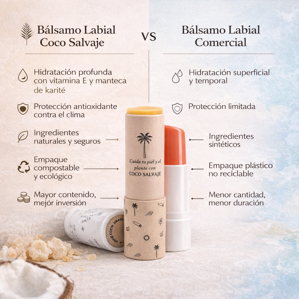 Bálsamo de Labios - Coco Salvaje x10g