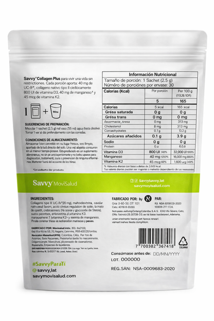 Colágeno UC-II - x30sachets SAVVY