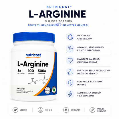 L-Arginine - Nutricost x500g
