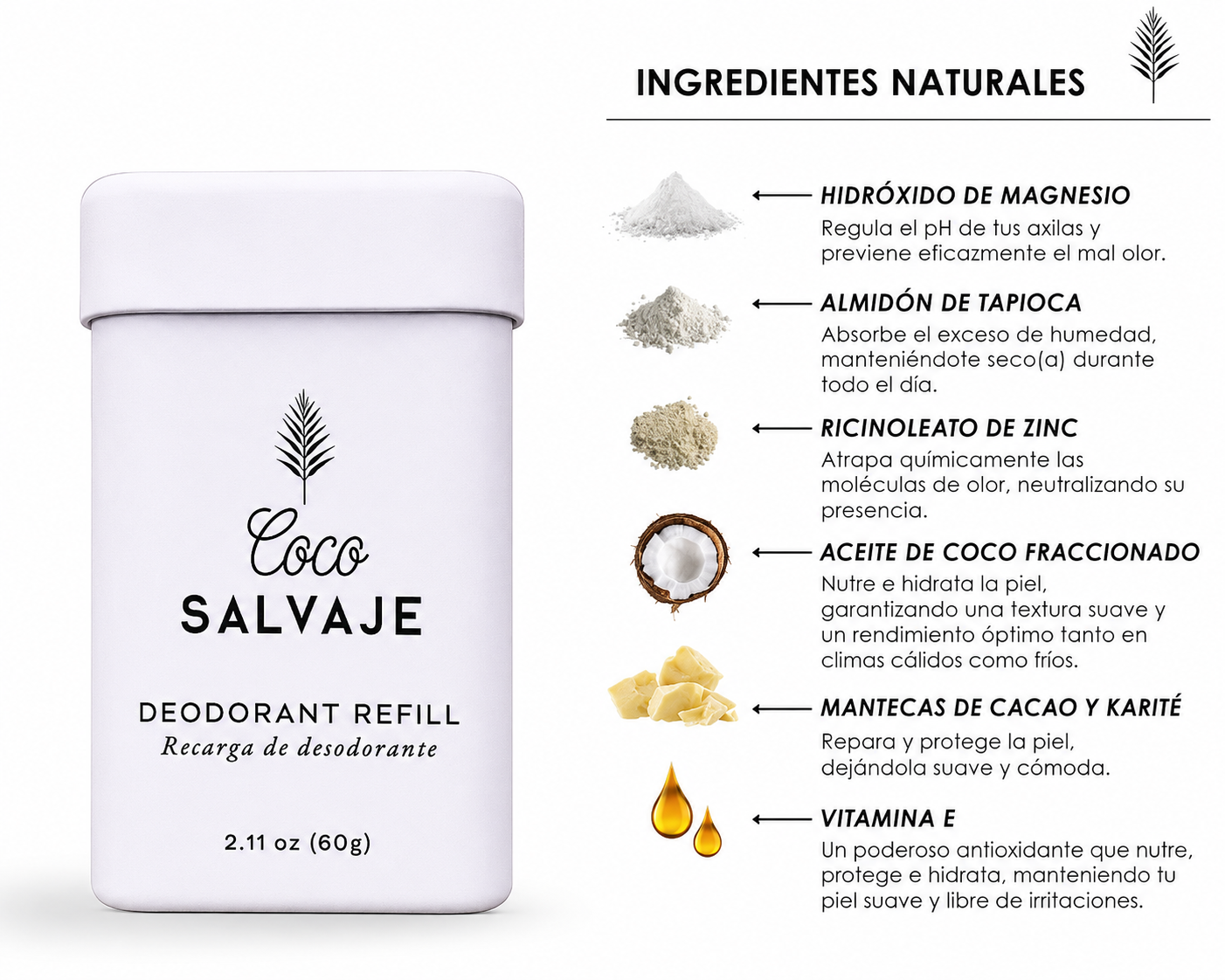 Desodorante Natural Colpipe - Coco Salvaje