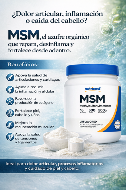 MSM en Polvo - Nutricost x500g