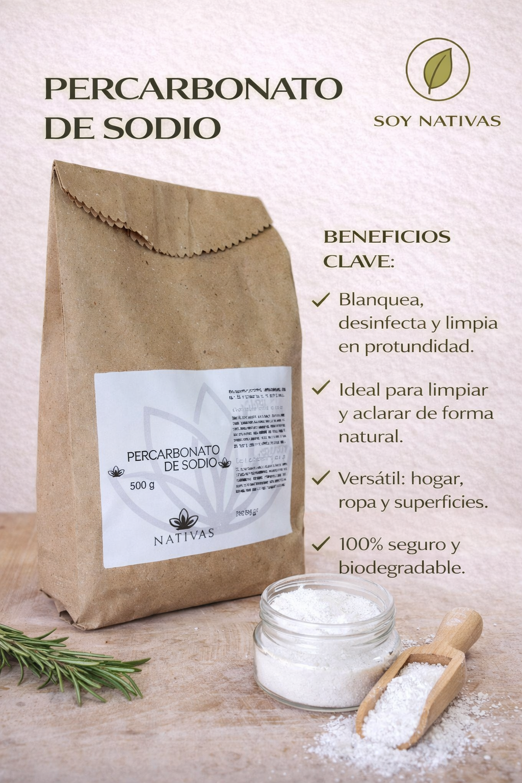 Percarbonato De Sodio - Nativas x500g