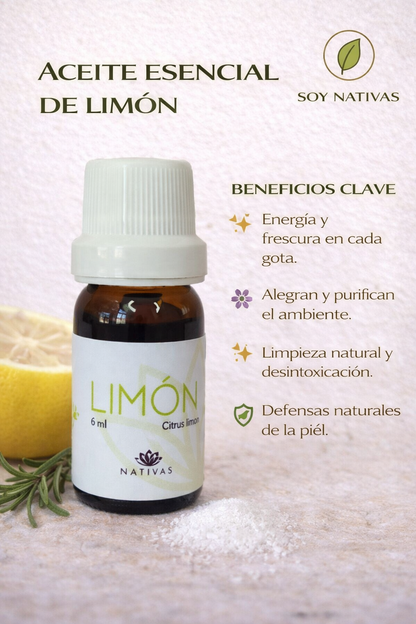 Aceite Esencial de Limón - Soy Nativas x5ml