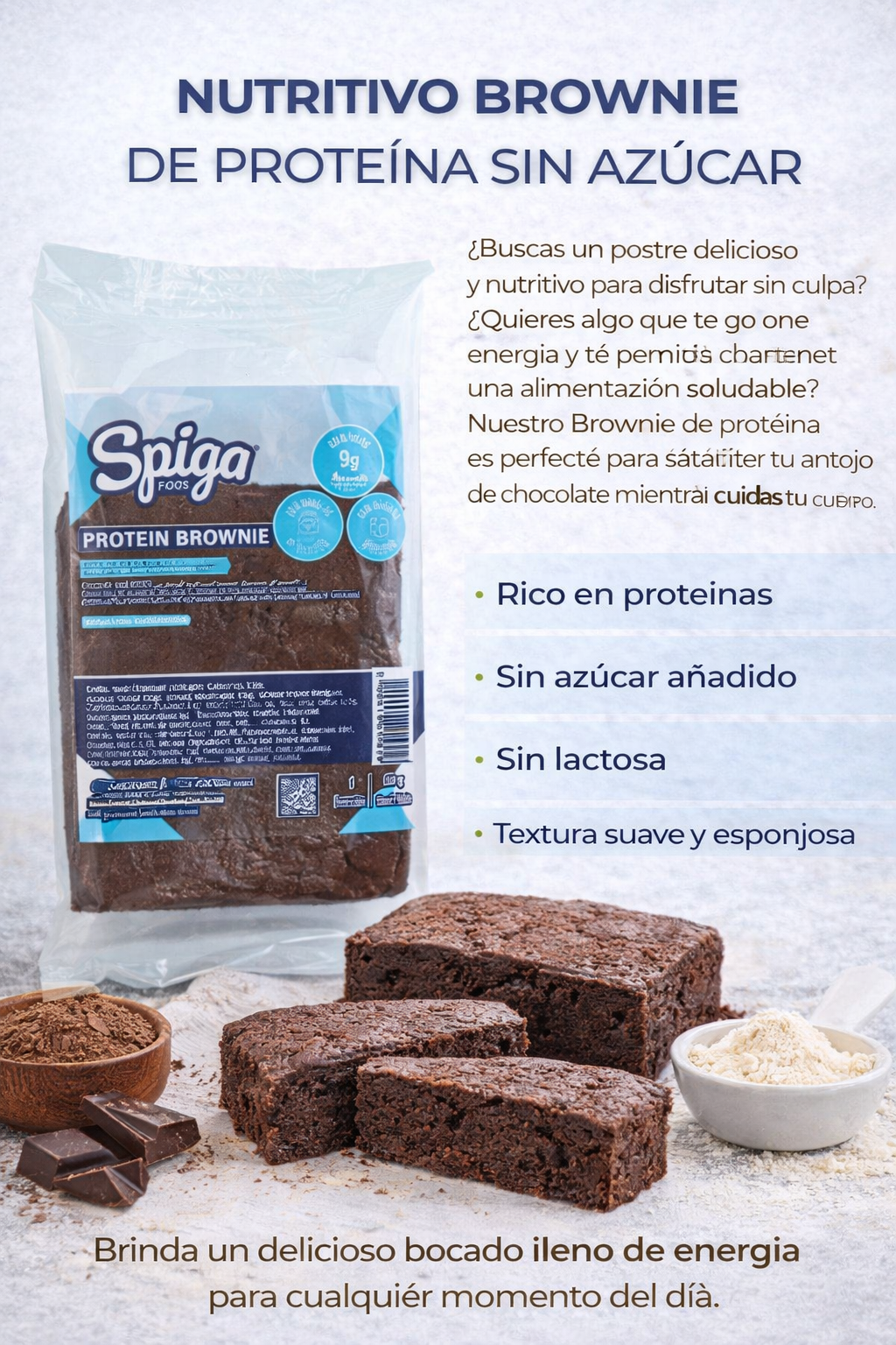 Brownie de Proteína - Spiga