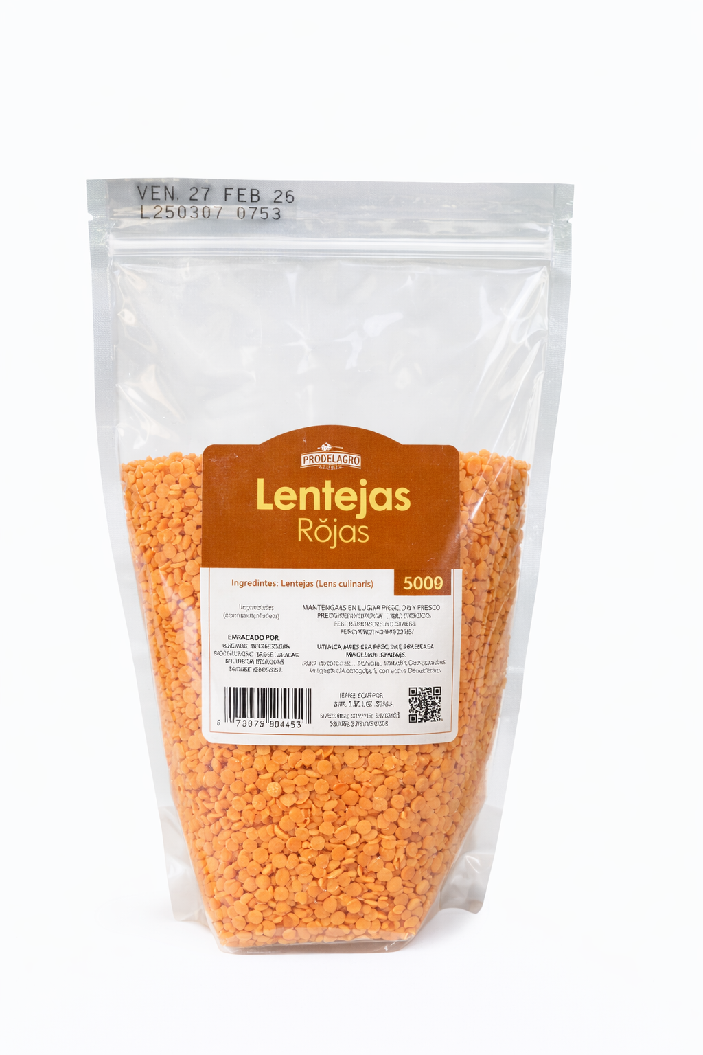 Lentejas Rojas - Prodelagro x500g