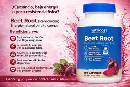 Beet Root - Nutricost 180caps