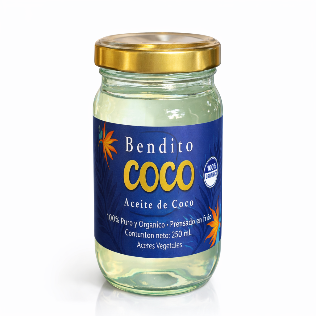 Aceite Orgánico de Coco Certificado - Bendito Coco