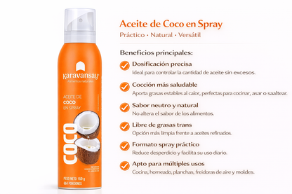 Aceite de Coco En Spray - Karavansay x150g