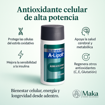 A-LipoR P.O. - Nutrabiotics x60caps (Acido Alfa Lipoico) x60caps