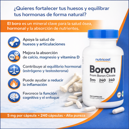 Citrato de Boron - Nutricost x240caps